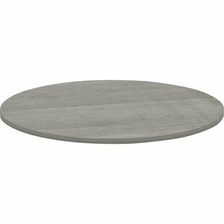 LORELL Conference Tabletop, Box 1/2, Round, 48in Dia, Weathered CCL LLR69588